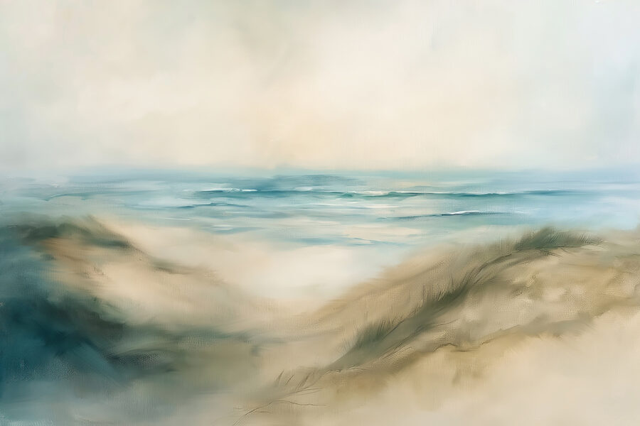 Peinture d'une plage