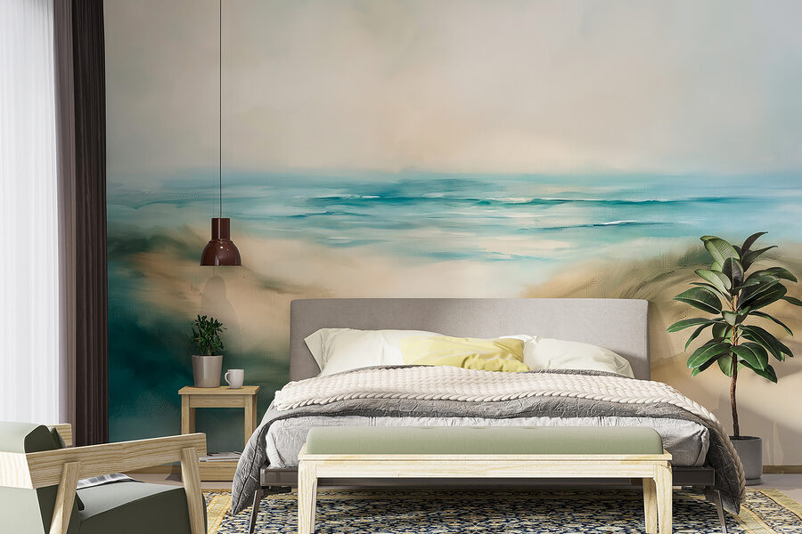 Peinture d'une plage