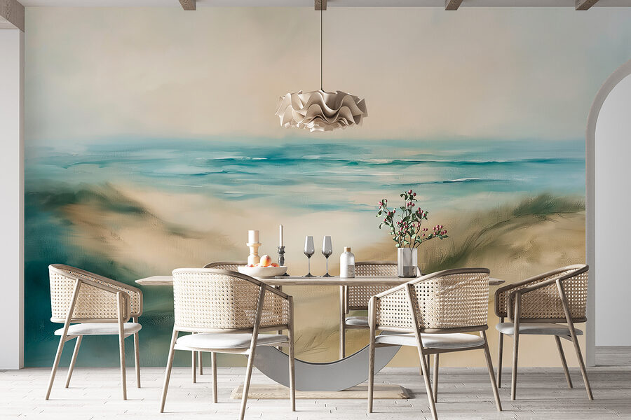 Peinture d'une plage