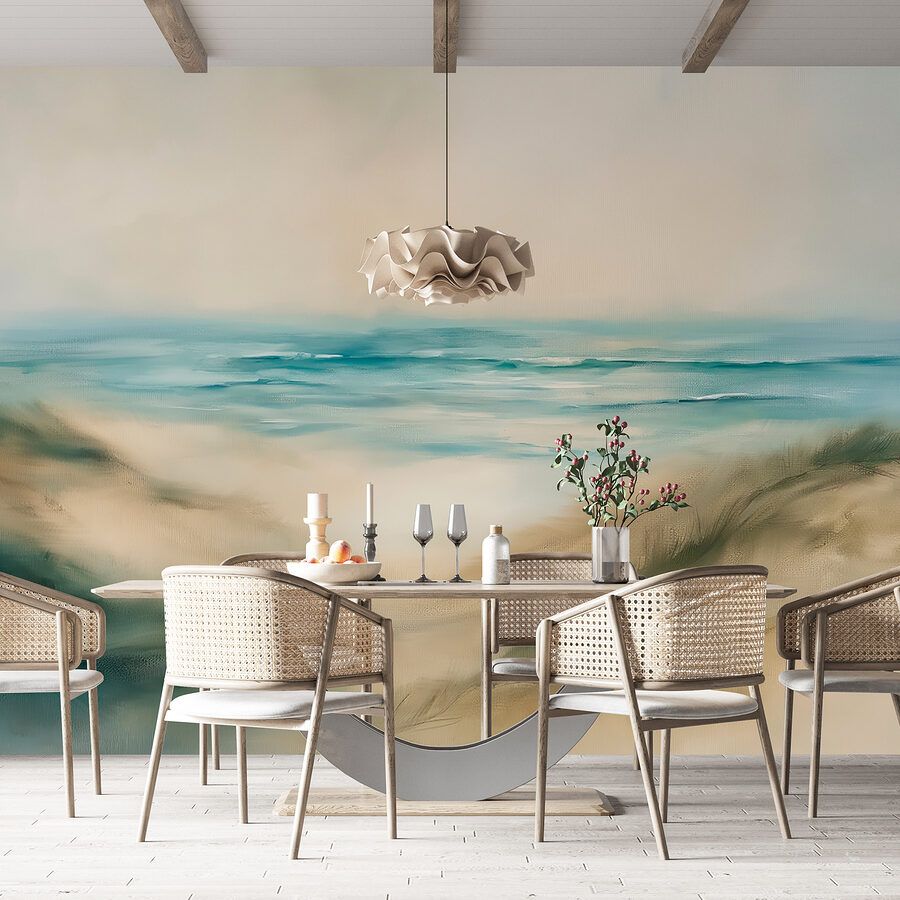 Peinture d'une plage