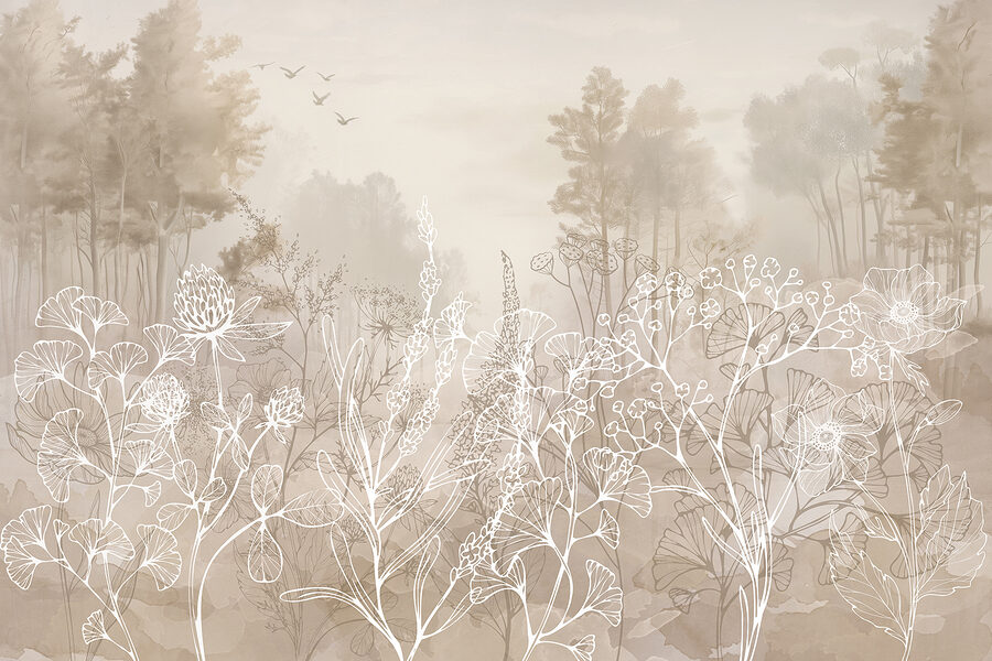 Dessin de plantes et d'arbres