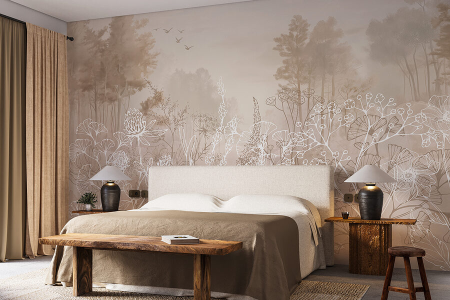 Dessin de plantes et d'arbres