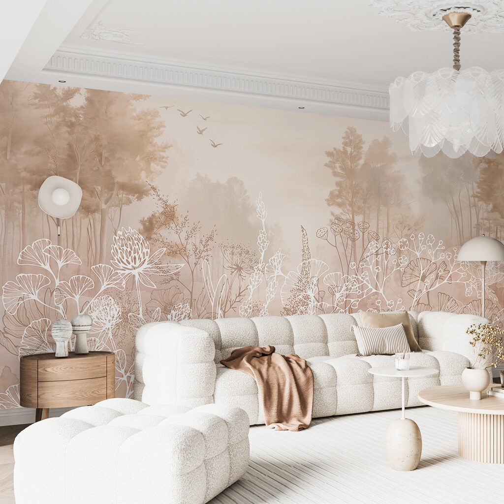 Drawing of plants and trees