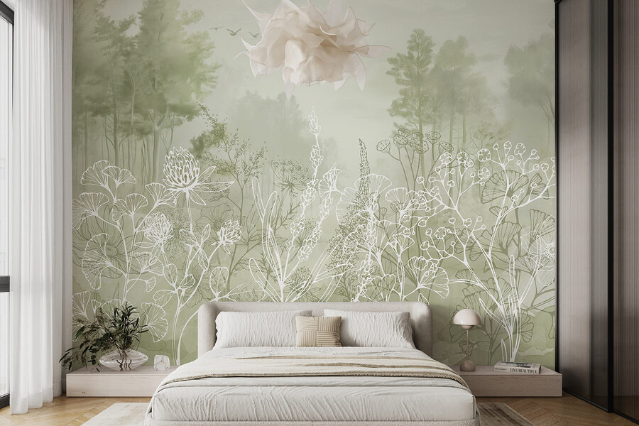 Dessin de plantes et d'arbres