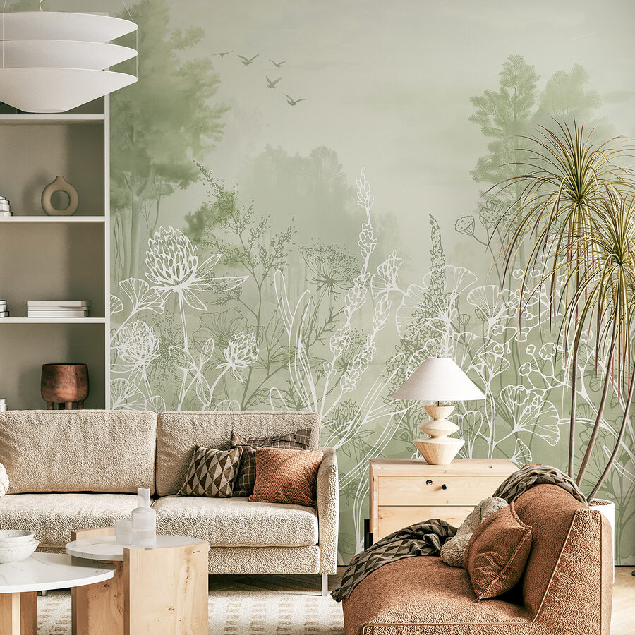 Dessin de plantes et d'arbres