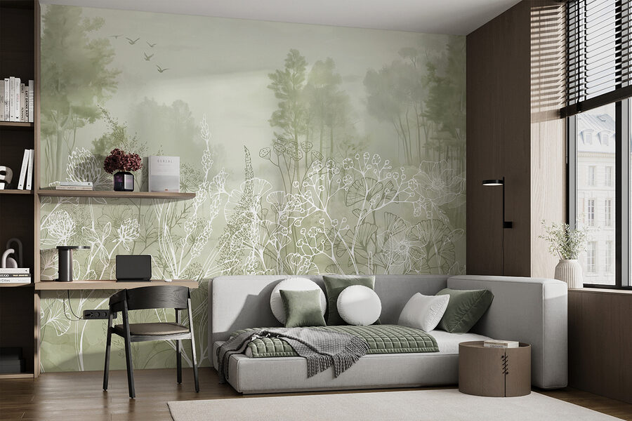 Dessin de plantes et d'arbres