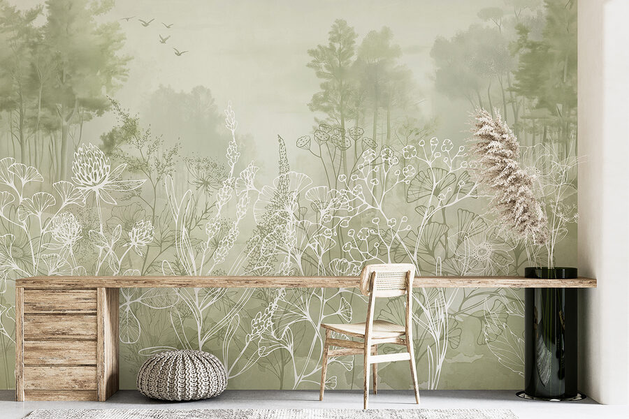 Dessin de plantes et d'arbres