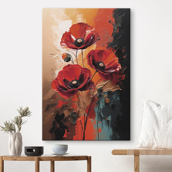 Peinture de fleurs rouges Peinture de fleurs rouges