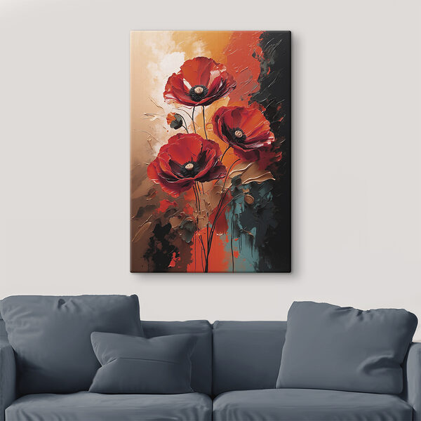 Peinture de fleurs rouges Peinture de fleurs rouges