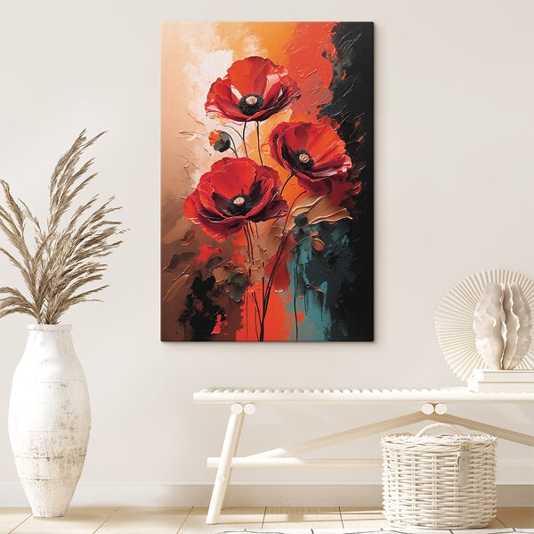 Peinture de fleurs rouges Peinture de fleurs rouges