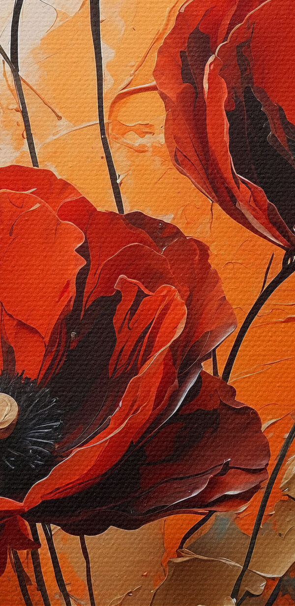 Peinture de fleurs rouges Peinture de fleurs rouges