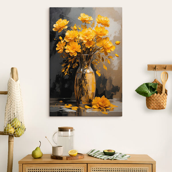 Vase avec fleurs jaunes Vase avec fleurs jaunes