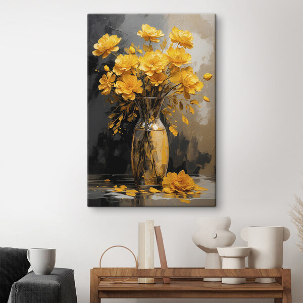 Vase avec fleurs jaunes Vase avec fleurs jaunes