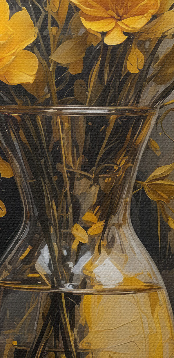 Vase avec fleurs jaunes Vase avec fleurs jaunes
