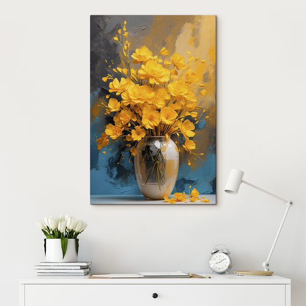 Vase avec fleurs jaunes Vase avec fleurs jaunes