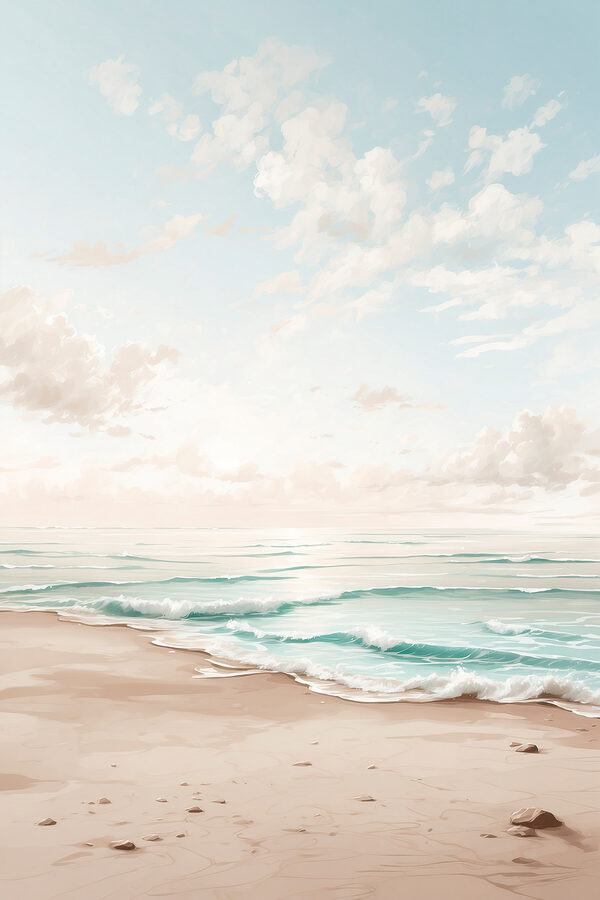 Plage avec vagues et sable Plage avec vagues et sable