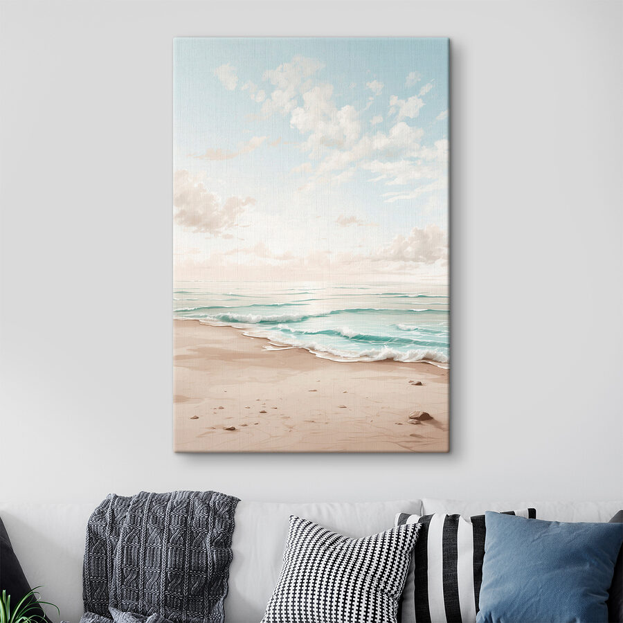 Plage avec vagues et sable