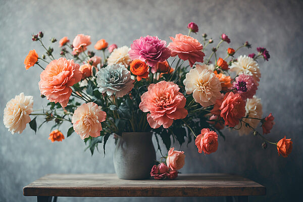 Vase de fleurs sur une table Vase de fleurs sur une table