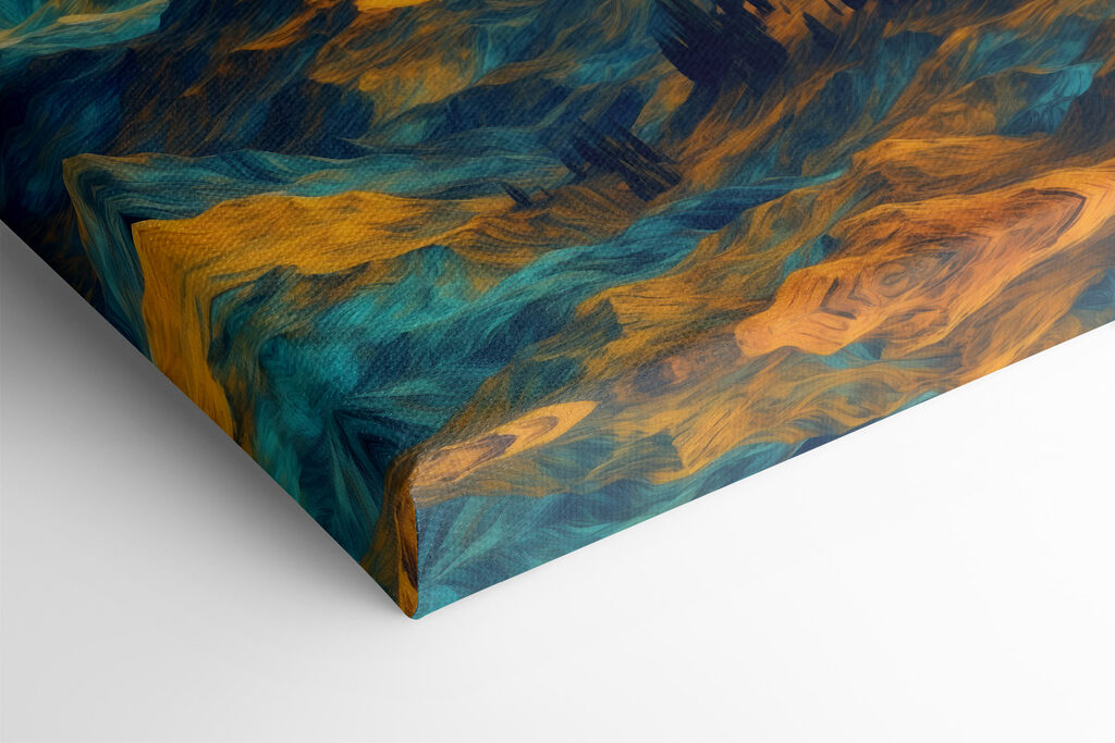 Colorful mountain landscape with clouds