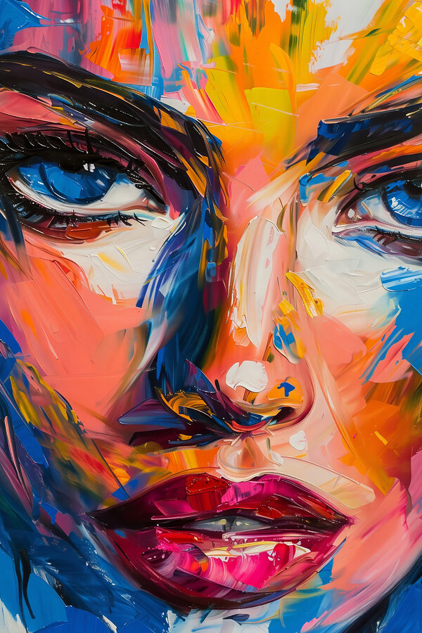 Peinture d'un visage de femme Peinture d'un visage de femme