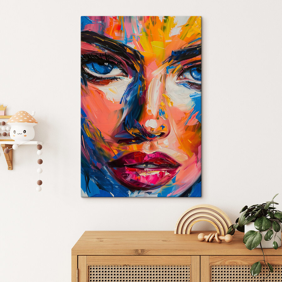 Peinture d'un visage de femme