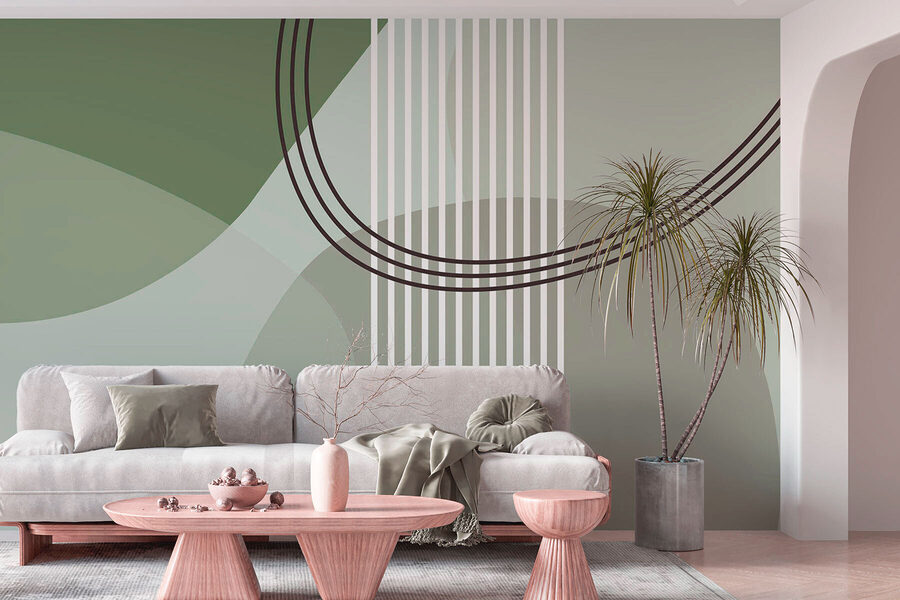 Fond vert et blanc avec des lignes et des cercles Fond vert et blanc avec des lignes et des cercles