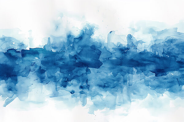 Aquarelle bleue et blanche Aquarelle bleue et blanche