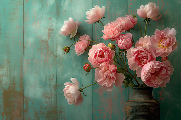 Vase de fleurs roses Vase de fleurs roses