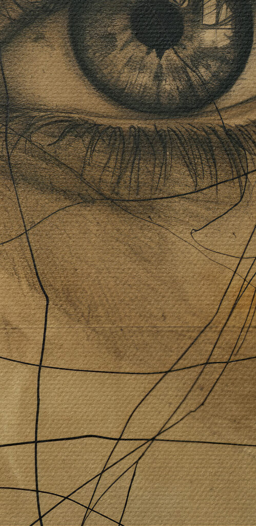 Drawing of a woman's eye Drawing of a woman's eye