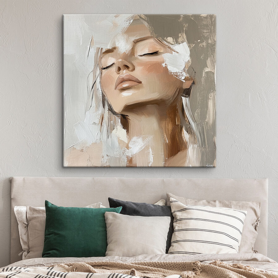Tableaux Femme aux yeux fermés