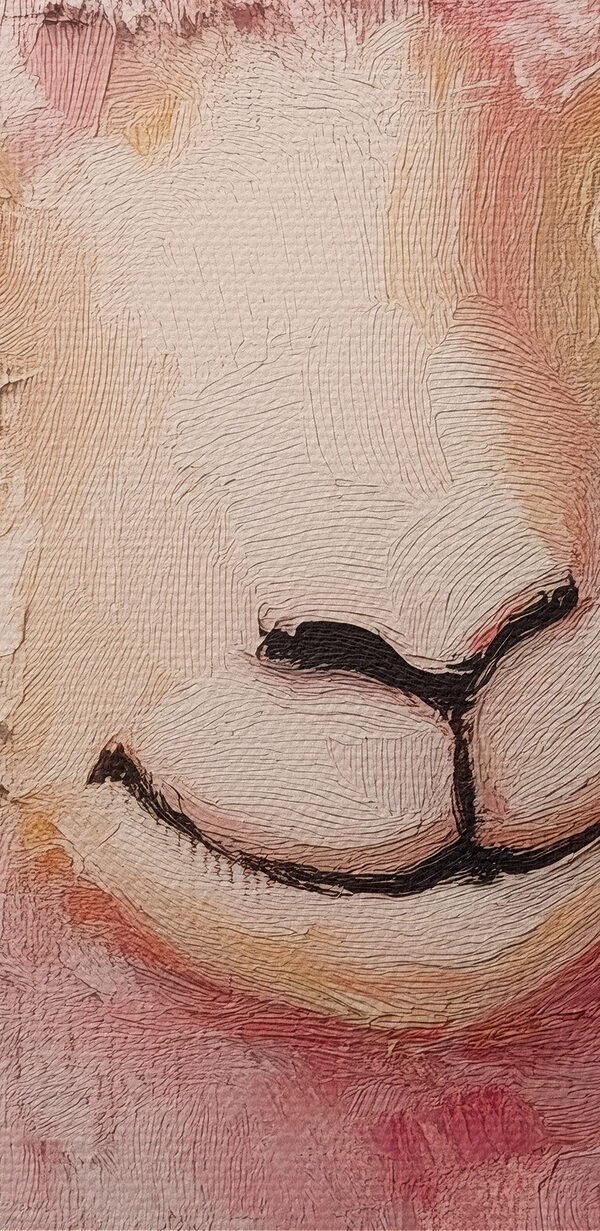 Peinture d'un mouton rose Peinture d'un mouton rose