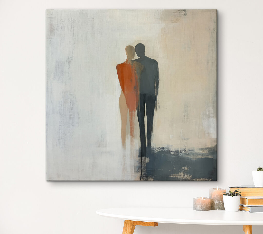 Painting of a couple of people