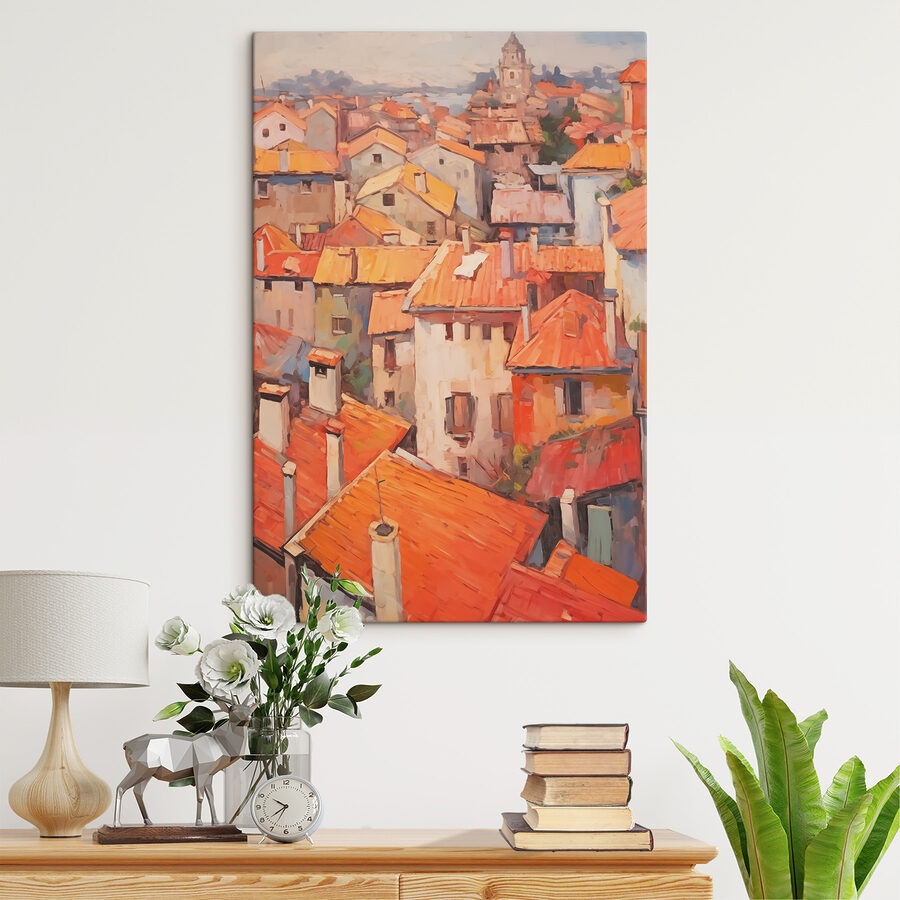 Peinture d'une ville