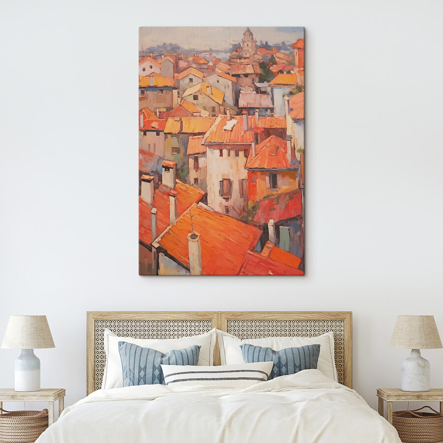 Peinture d'une ville