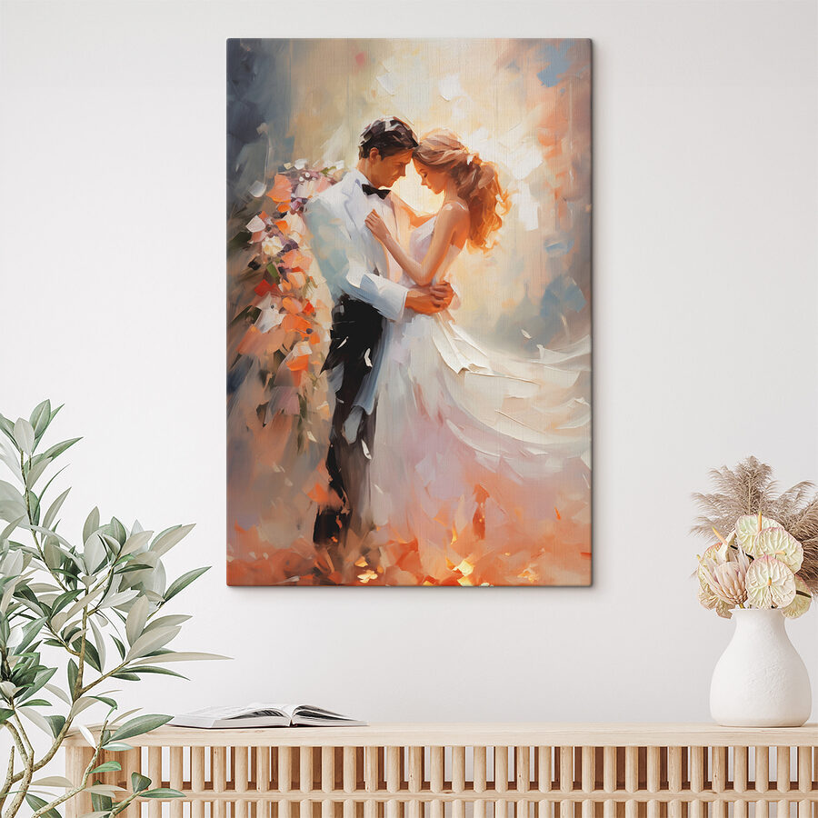 Peinture d'un homme et d'une femme dansant