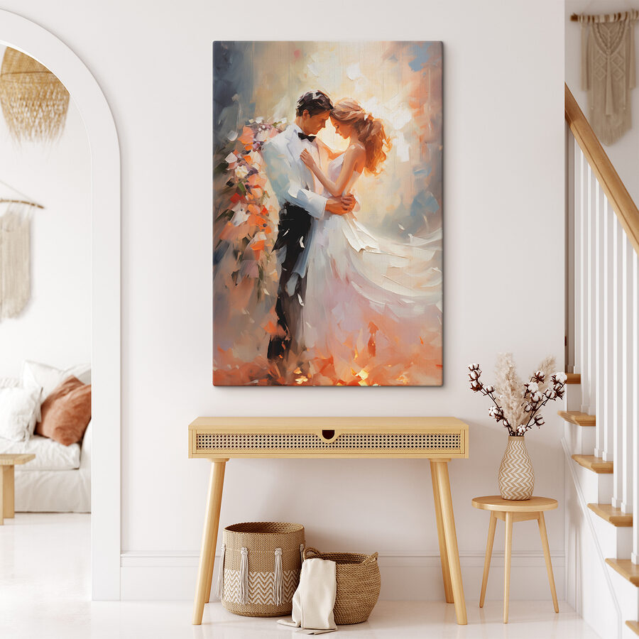 Peinture d'un homme et d'une femme dansant