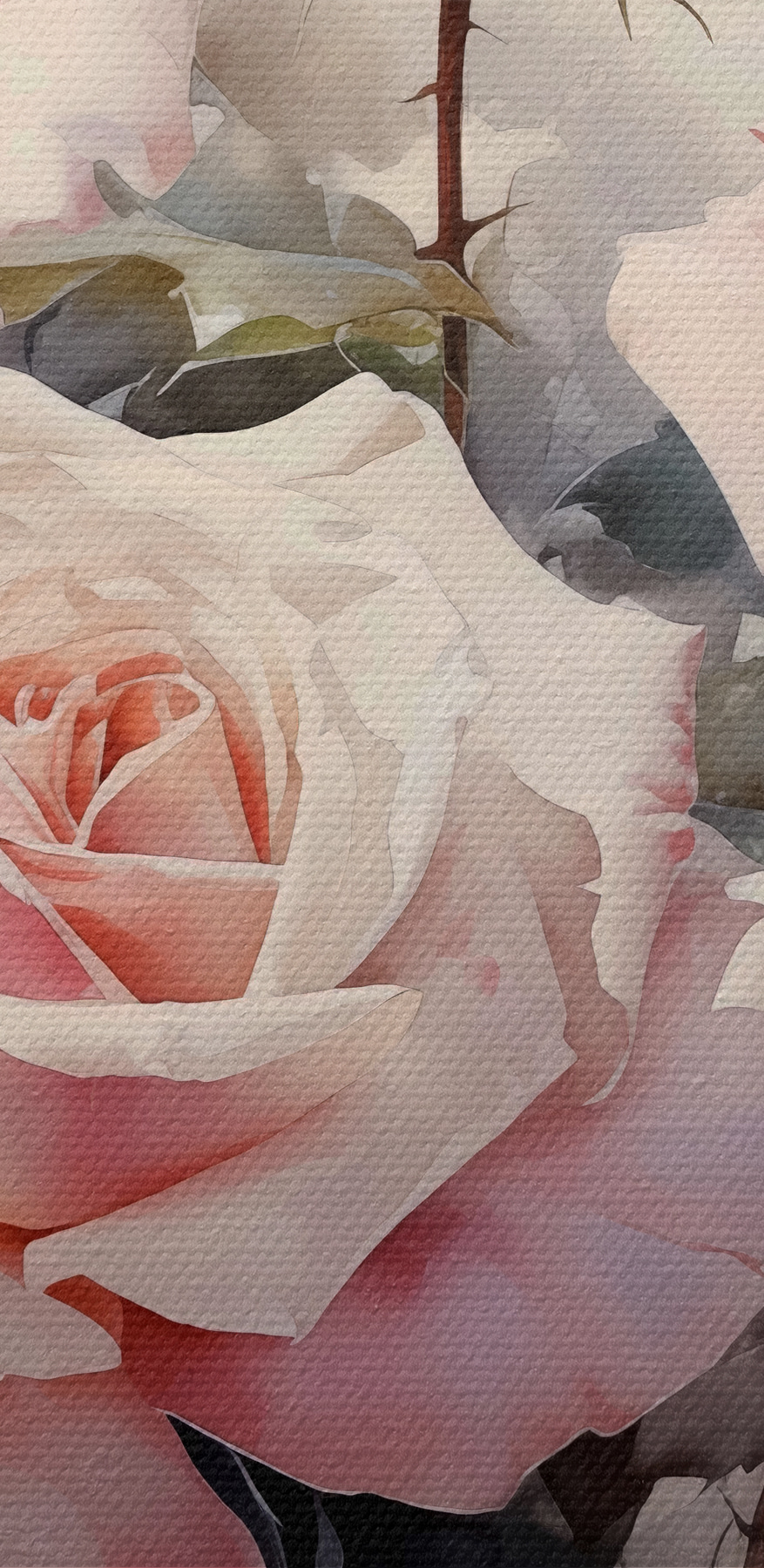 Groupe de roses roses