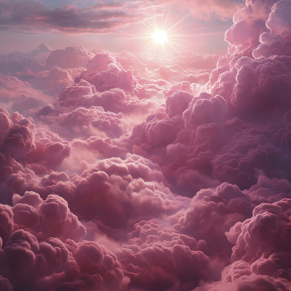 Nuages roses et soleil Nuages roses et soleil