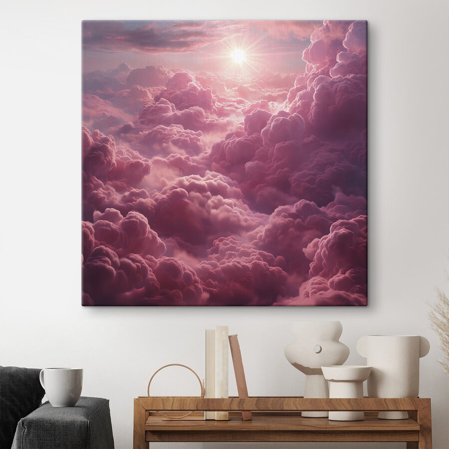 Nuages roses et soleil Nuages roses et soleil