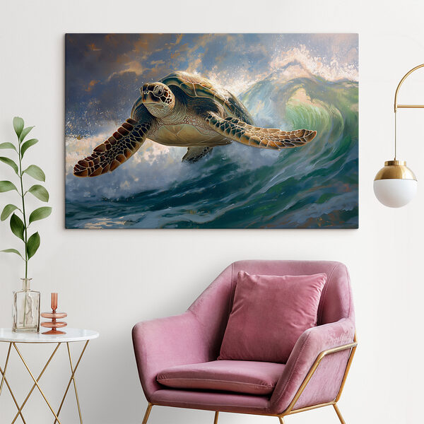 Tortue de mer nageant dans l'océan Tortue de mer nageant dans l'océan