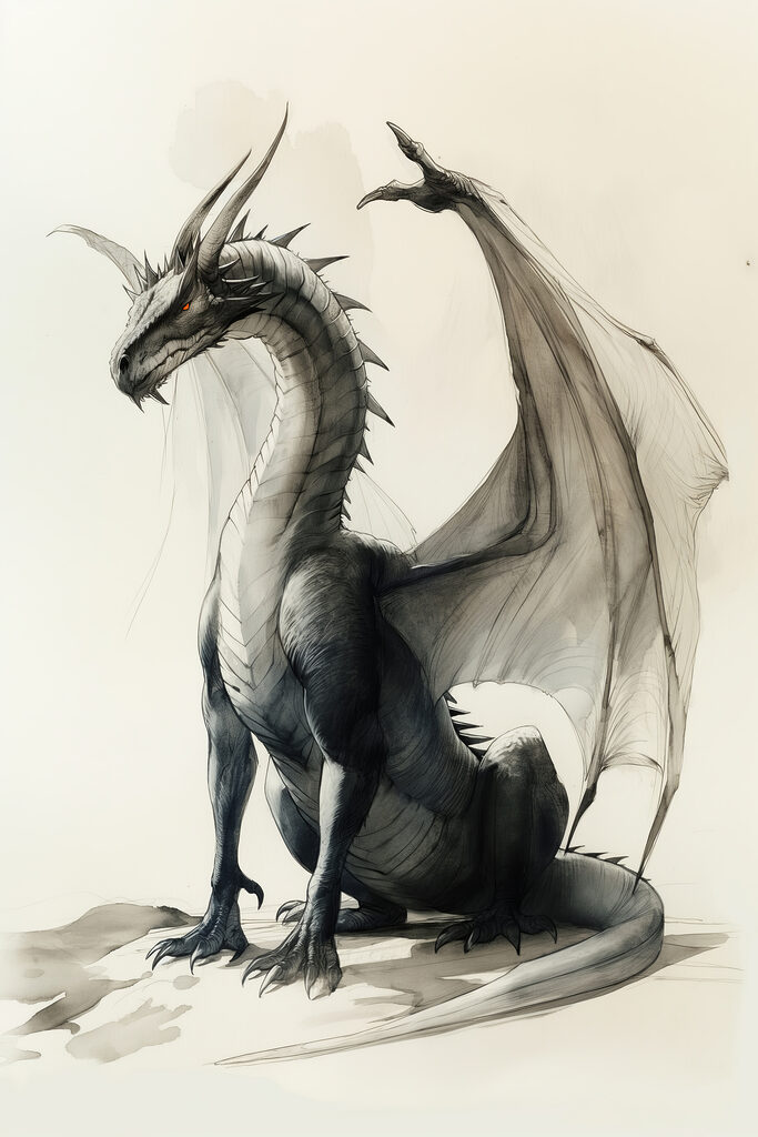 Drawing of a dragon