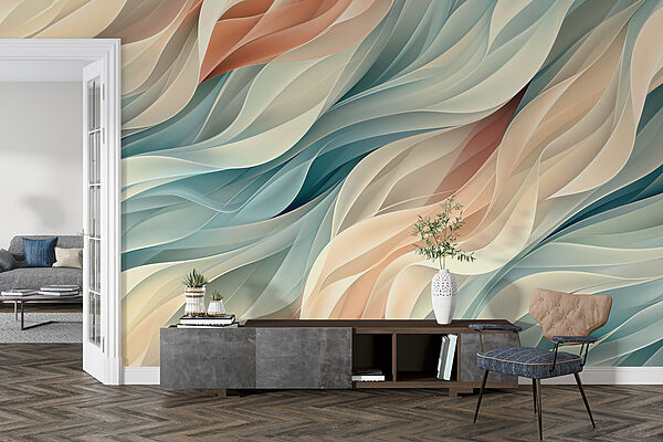 Vagues colorées dans un motif Vagues colorées dans un motif
