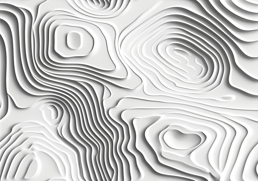 Surface blanche avec des lignes et des formes