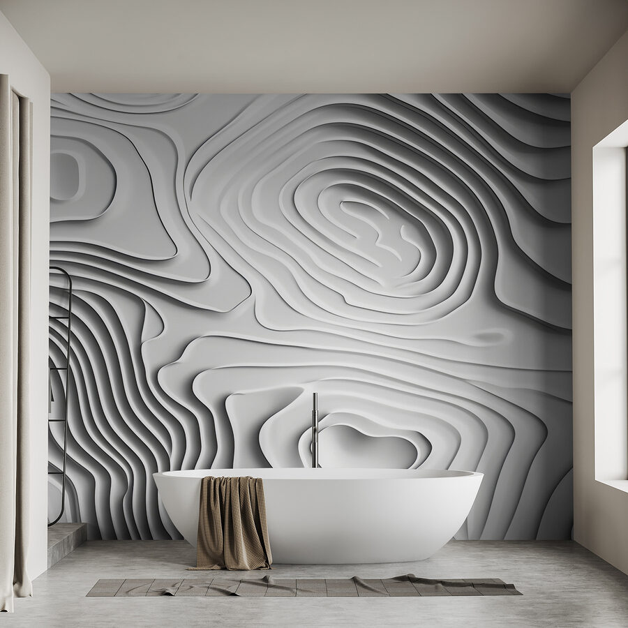 Surface blanche avec des lignes et des formes