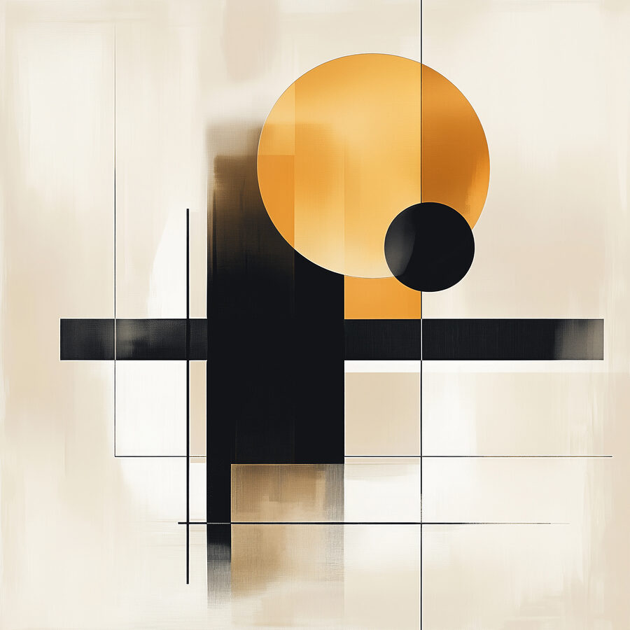 Formes géométriques noires et orange Formes géométriques noires et orange