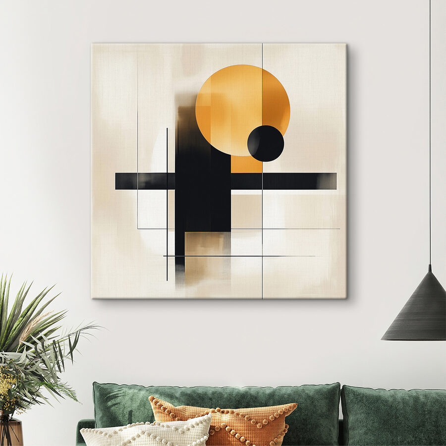 Formes géométriques noires et orange Formes géométriques noires et orange