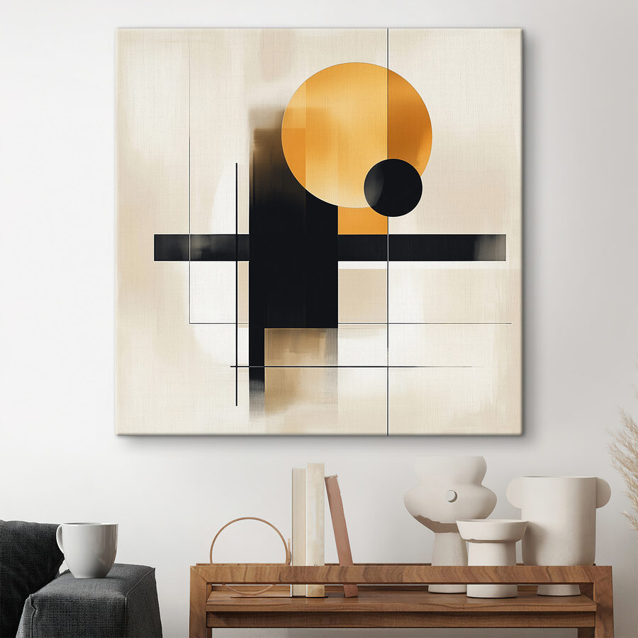 Formes géométriques noires et orange Formes géométriques noires et orange