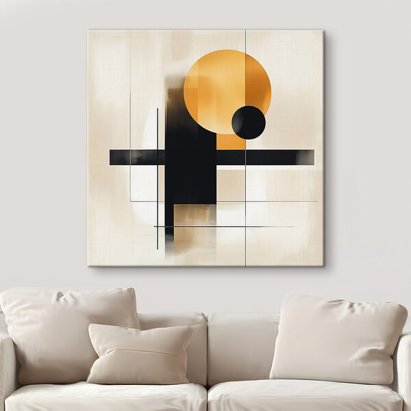 Formes géométriques noires et orange Formes géométriques noires et orange