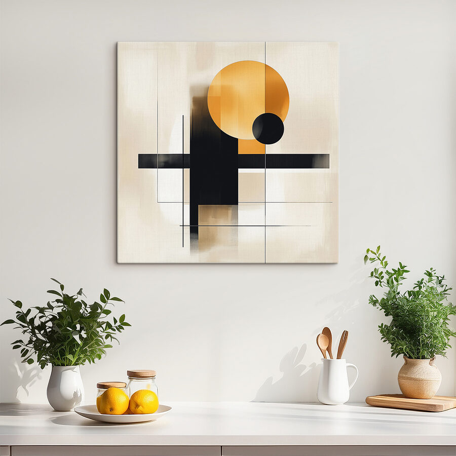 Formes géométriques noires et orange Formes géométriques noires et orange