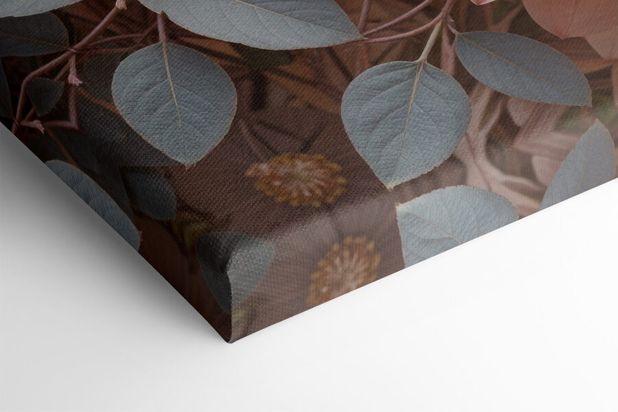 Groupe de fleurs avec feuilles